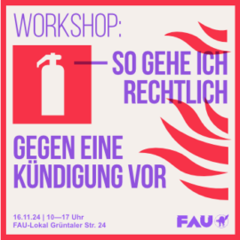 Workshop – „So gehe ich rechtlich gegen eine Kündigung vor“