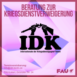 Gegen Krieg und Nationalismus – Kriegsdienste verweigern Gegen Krieg und Nationalismus – Kriegsdienste verweigern