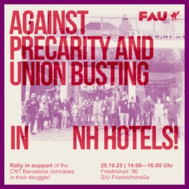 Against precarity and union busting at NH Hotels! Against precarity and union busting at NH Hotels!