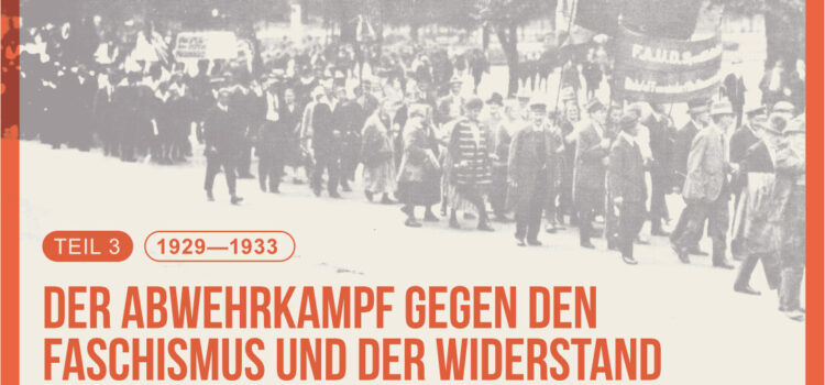 Vortrag: Geschichte der FAUD Berlin. Der Abwehrkampf gegen den Faschismus 1929 bis 1933 und der Widerstand gegen die NS-Diktatur